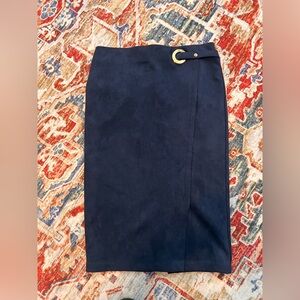 Marc New York Navy Suede Skirt tummy control sz M